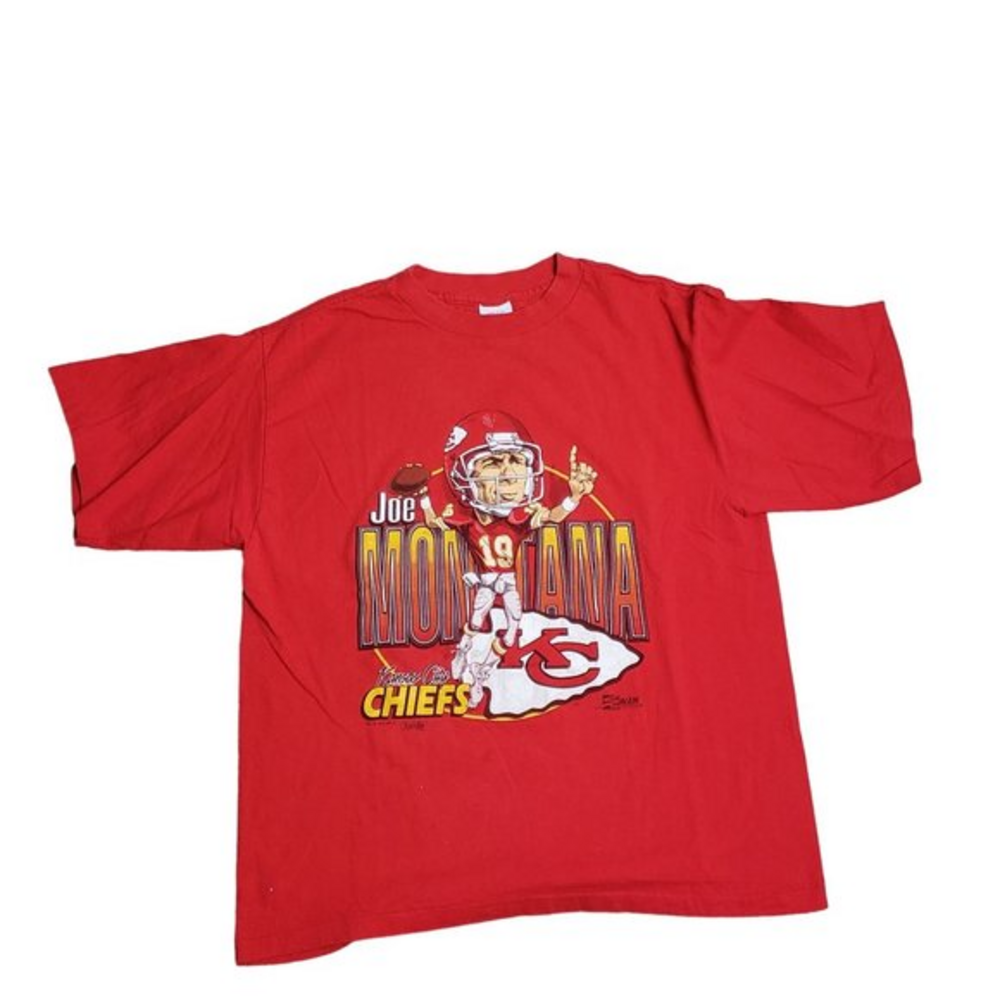 Salem Sportswear Youth 18 20 Joe Montana Kansas City Chiefs Single Stitch USA‎